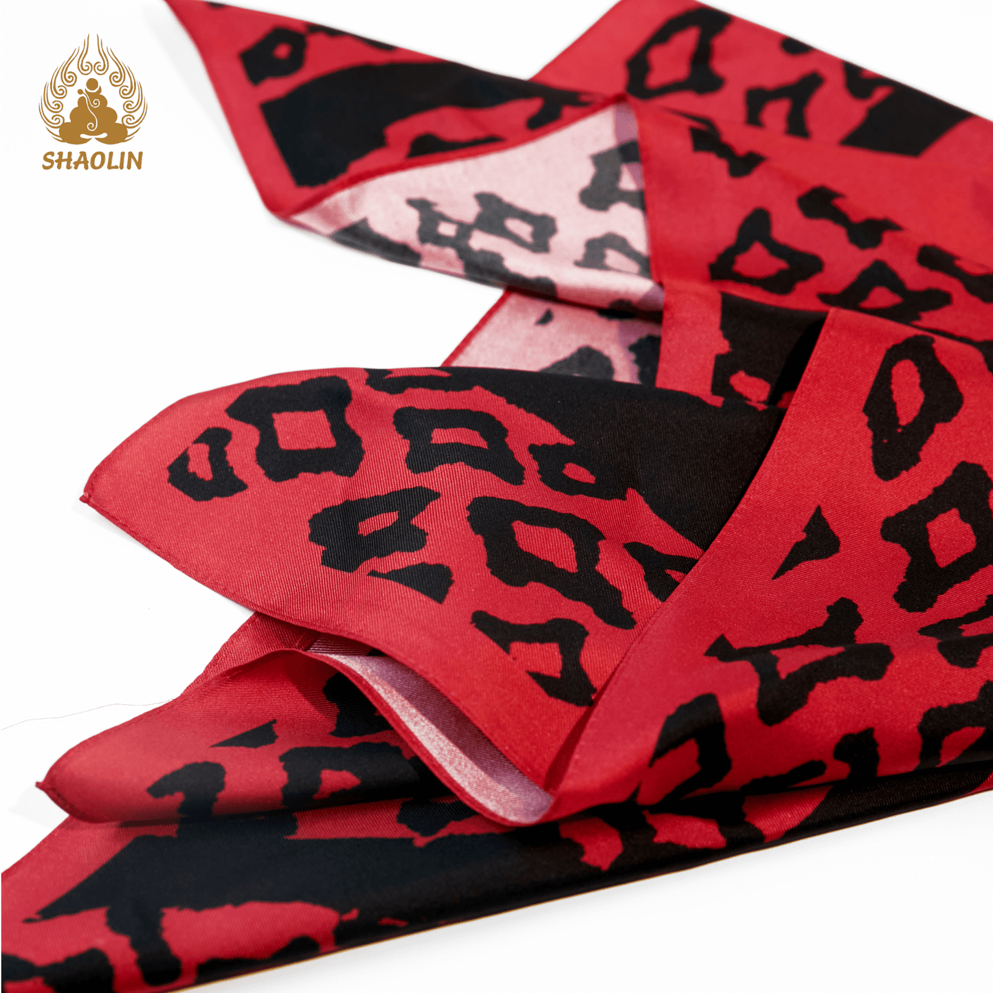 Shaolin-Inspired Silk Scarf – Oracle Script Motif
