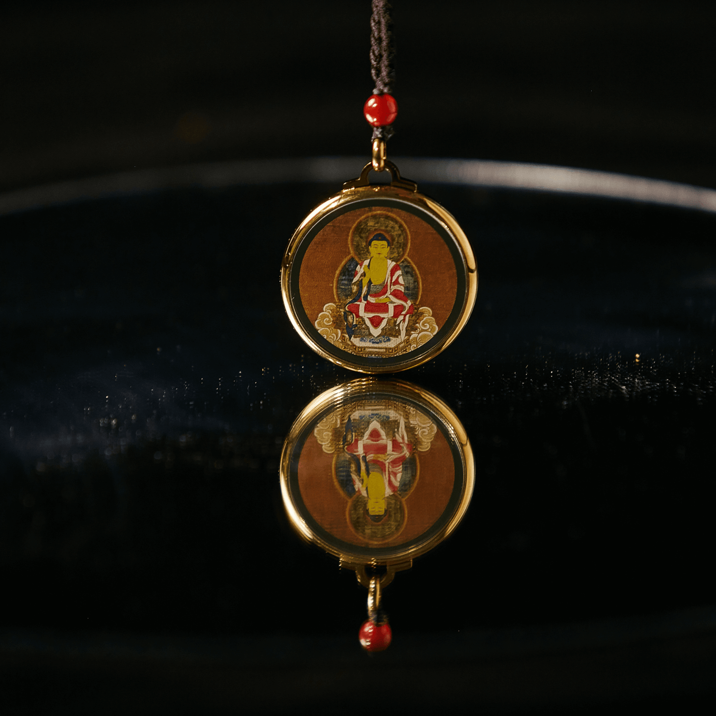 Buddha Amulet Pendant (Round Design) – Officially Authorized by Shaolin Temple