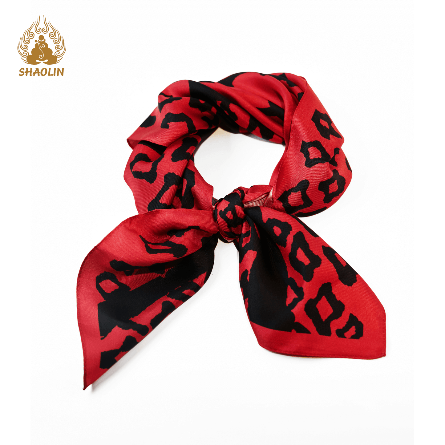 Shaolin-Inspired Silk Scarf – Oracle Script Motif