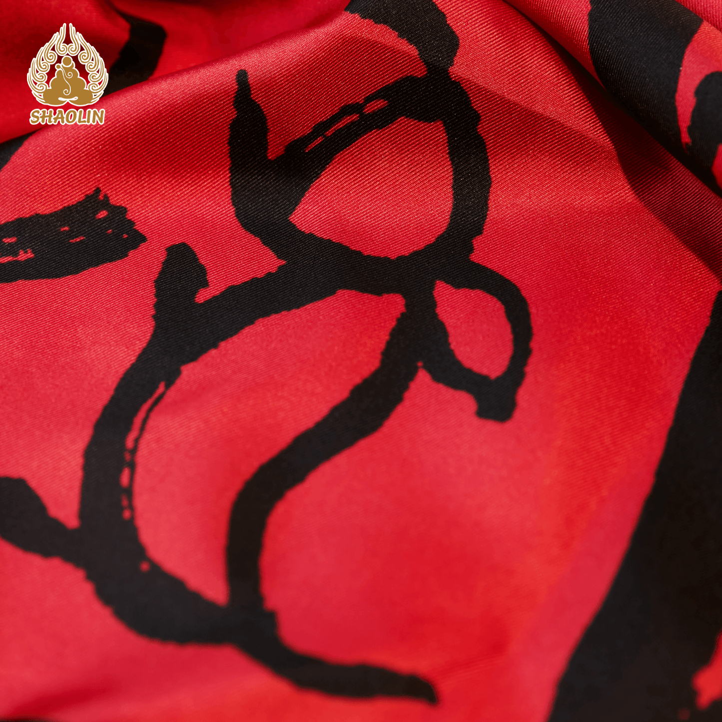 Shaolin-Inspired Silk Scarf – Oracle Script Motif
