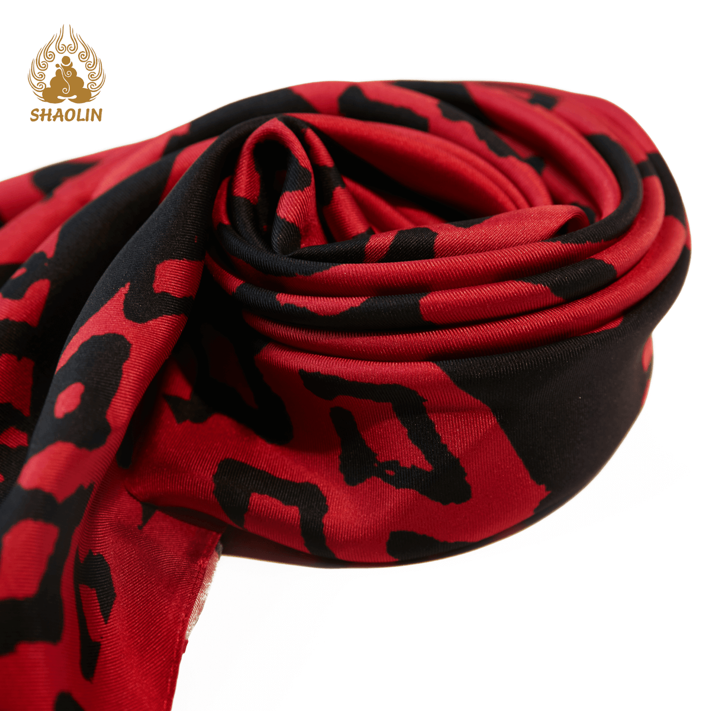 Shaolin-Inspired Silk Scarf – Oracle Script Motif
