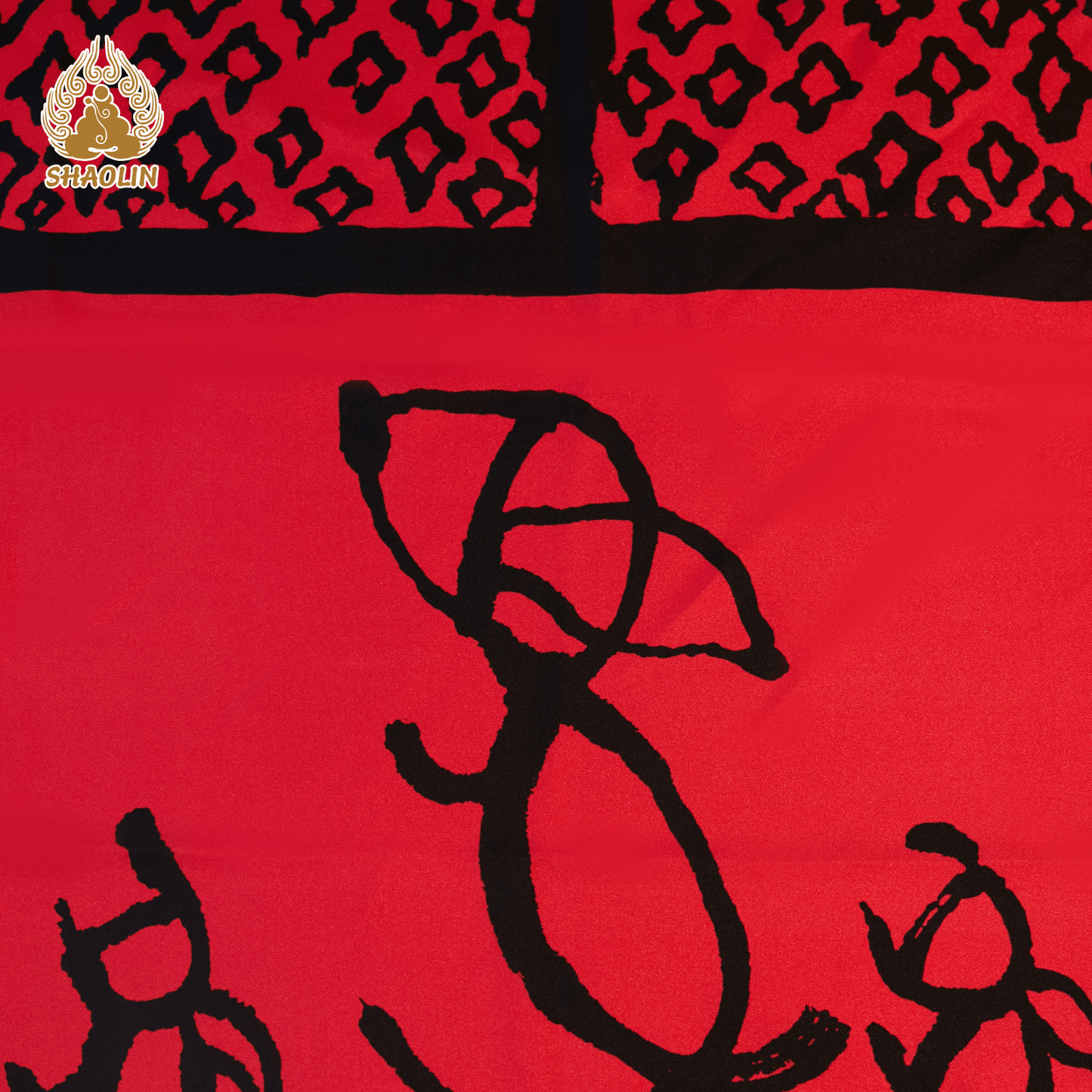 Shaolin-Inspired Silk Scarf – Oracle Script Motif