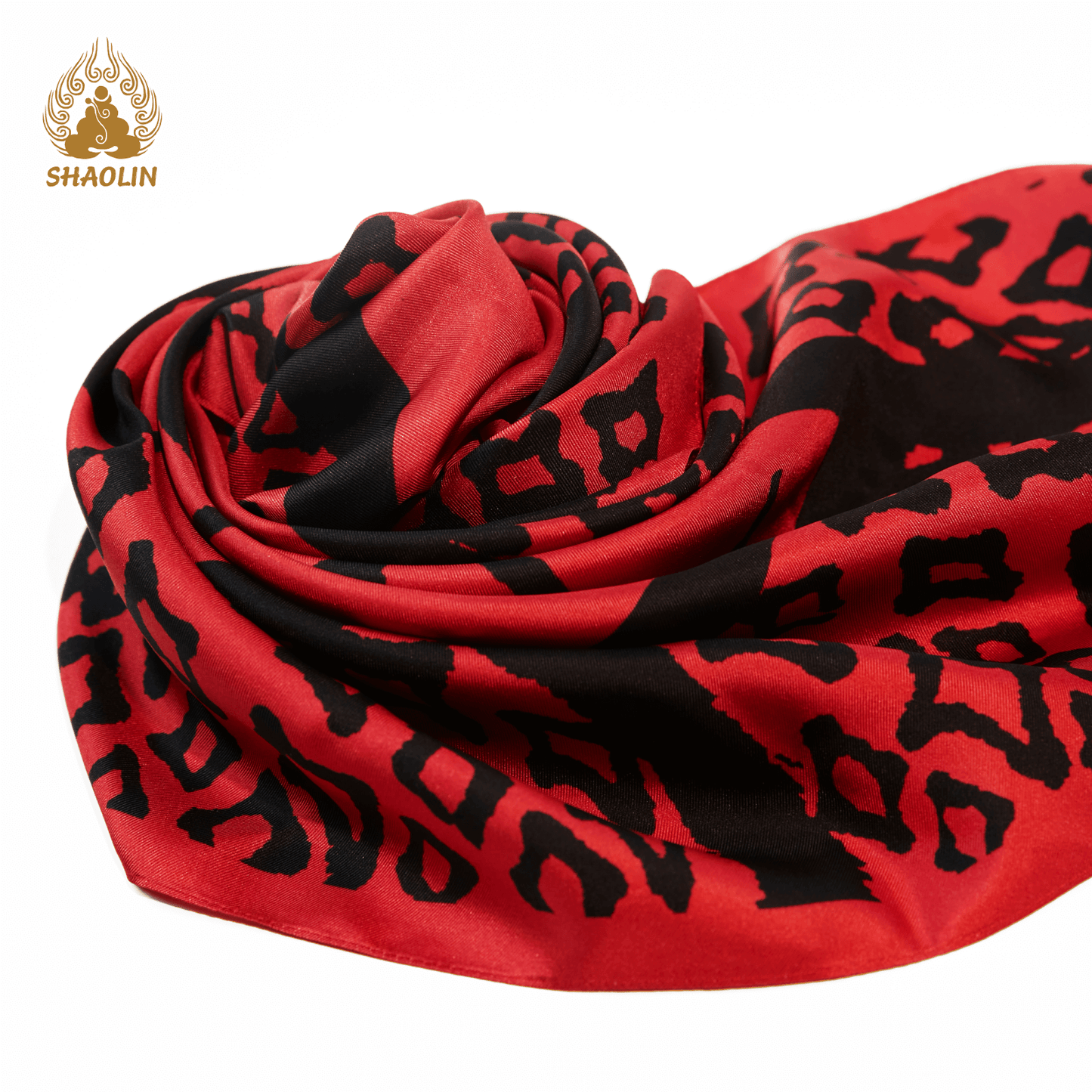 Shaolin-Inspired Silk Scarf – Oracle Script Motif