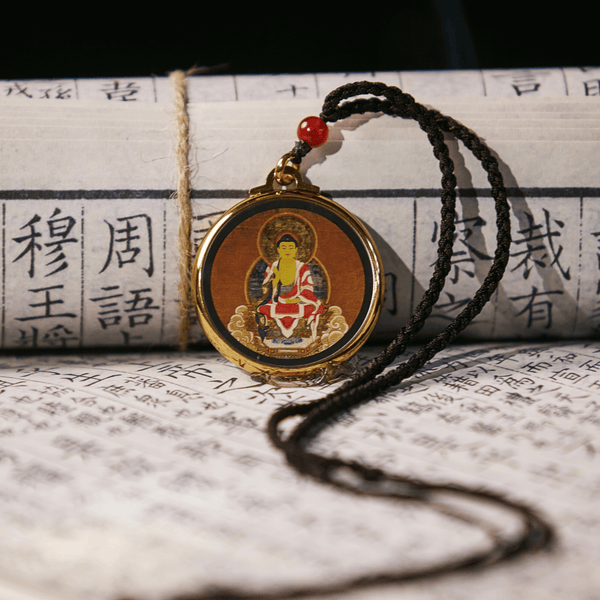 Buddha Amulet Pendant (Round Design) – Officially Authorized by Shaolin Temple
