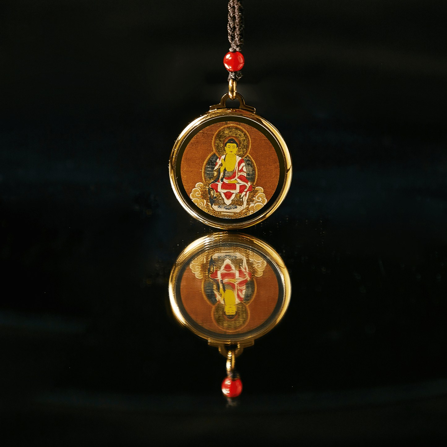 Buddha Amulet Pendant (Round Design) – Officially Authorized by Shaolin Temple