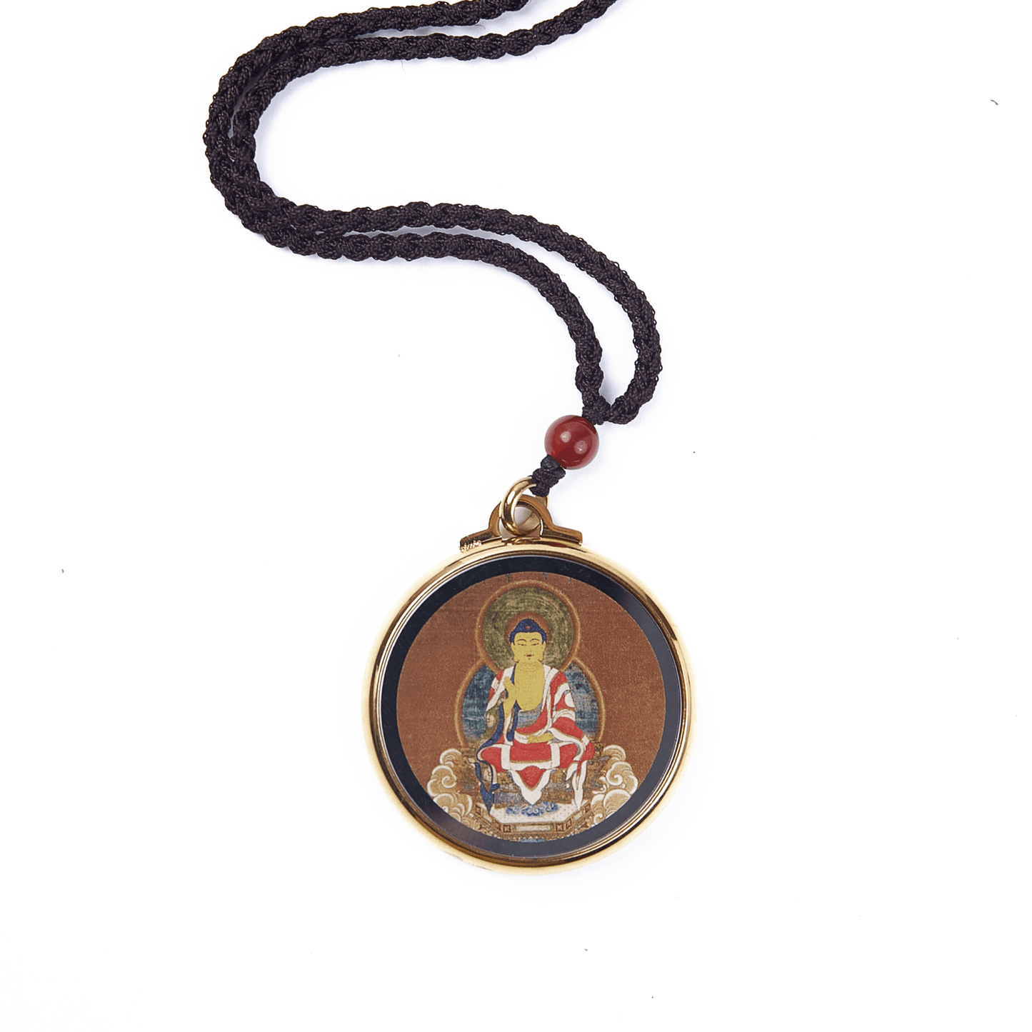 Buddha Amulet Pendant (Round Design) – Officially Authorized by Shaolin Temple