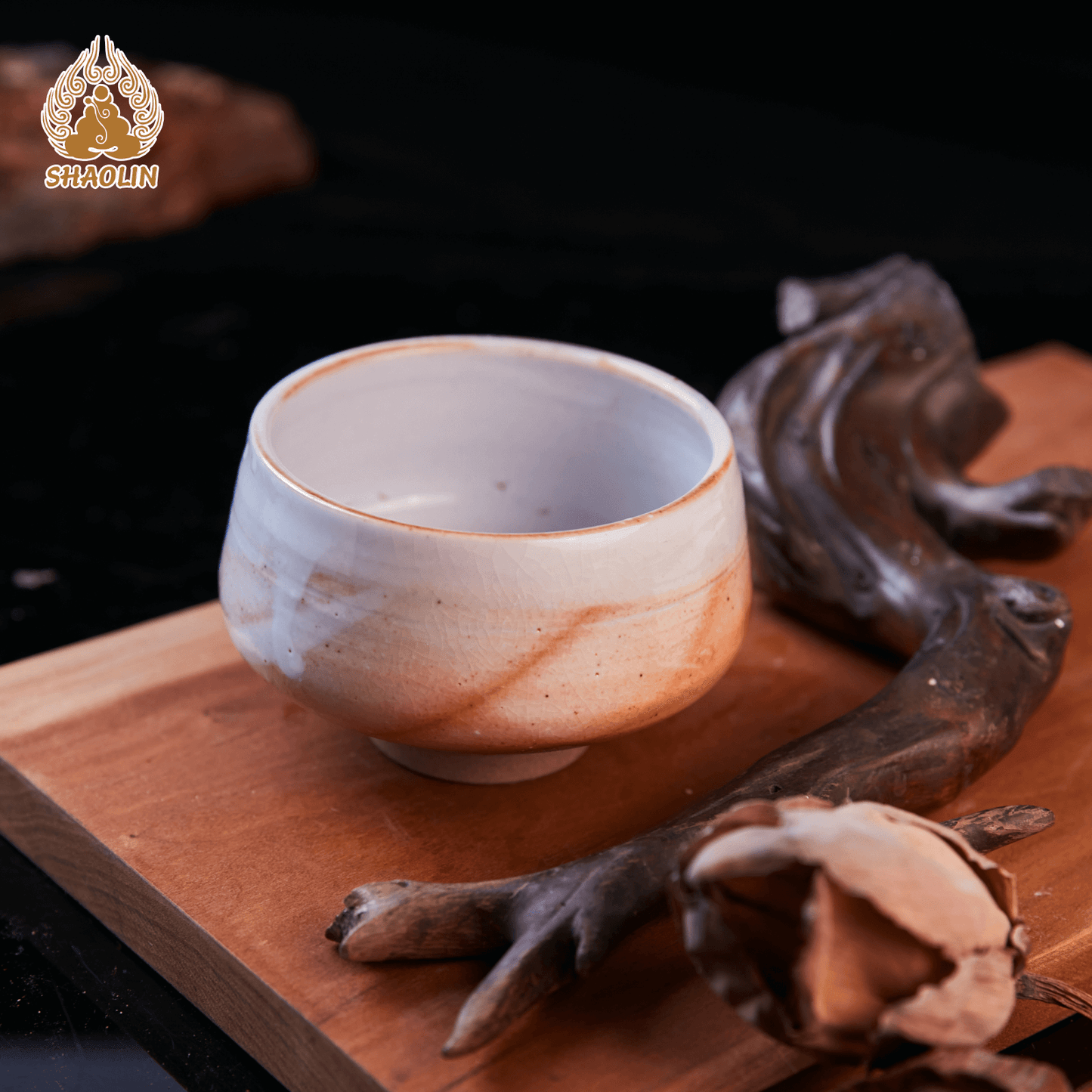 Shino Ware Master Cup & Tea Set – One-of-a-Kind Handcrafted Teaware No.1