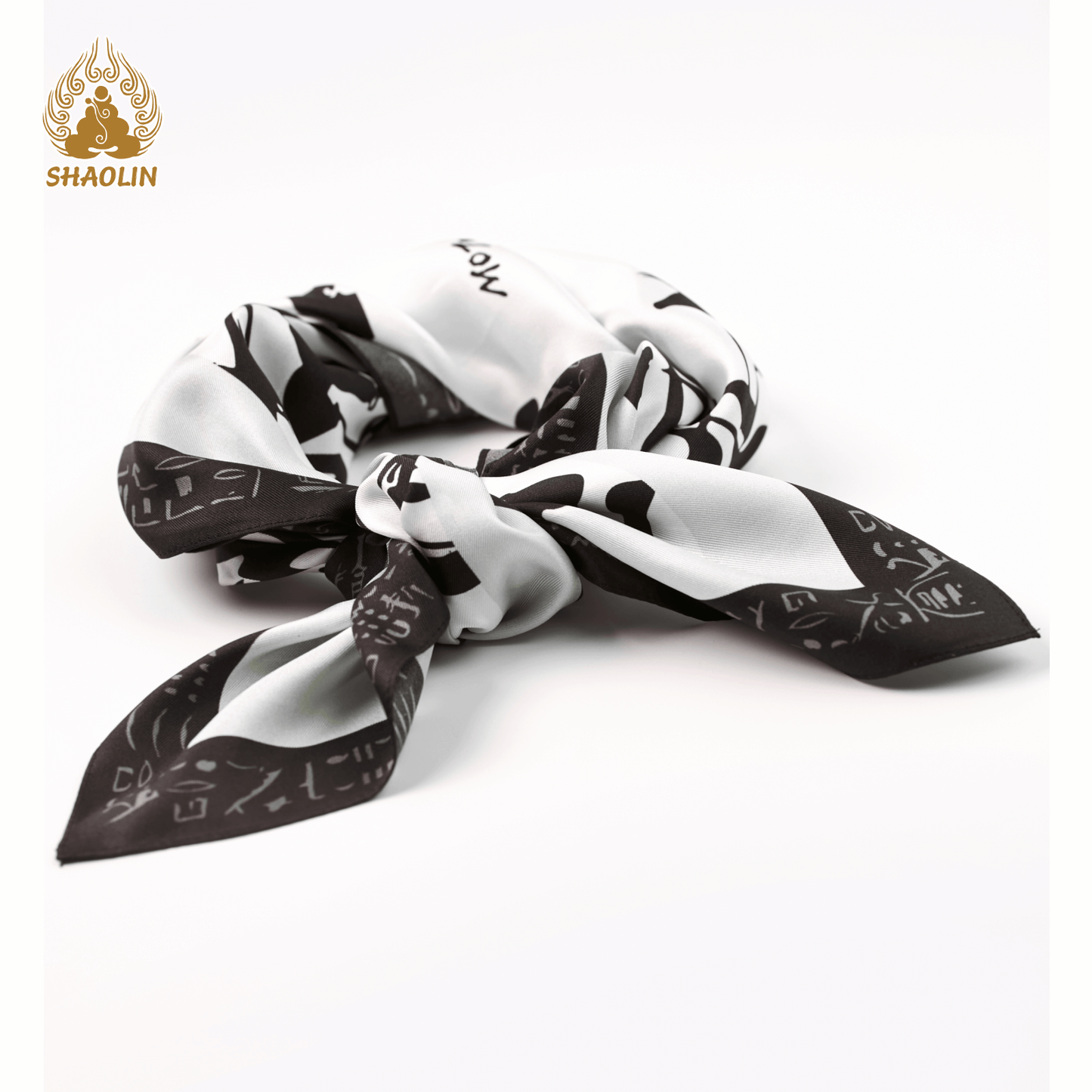 Shaolin-Inspired Silk Scarf – Calligraphy Rhythm