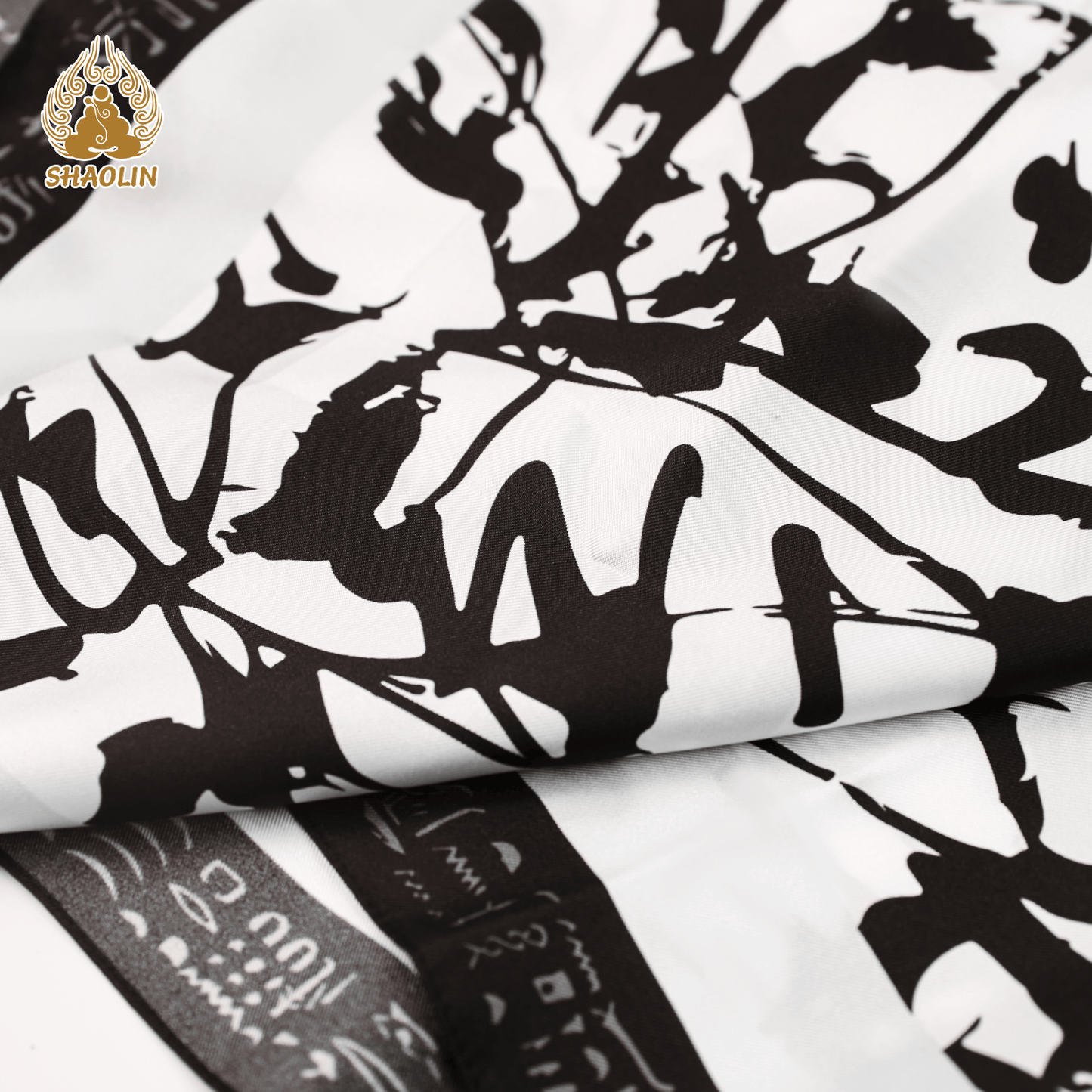 Shaolin-Inspired Silk Scarf – Calligraphy Rhythm