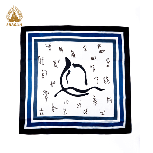 Shaolin-Inspired Silk Scarf – Lotus Universe