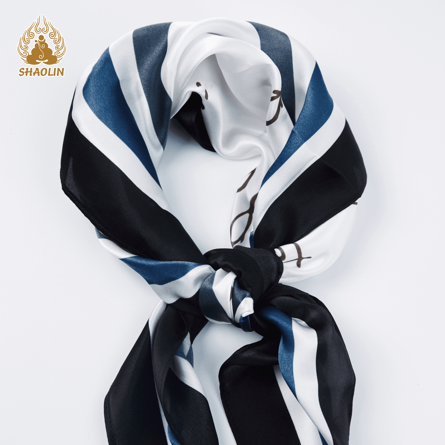 Shaolin-Inspired Silk Scarf – Lotus Universe