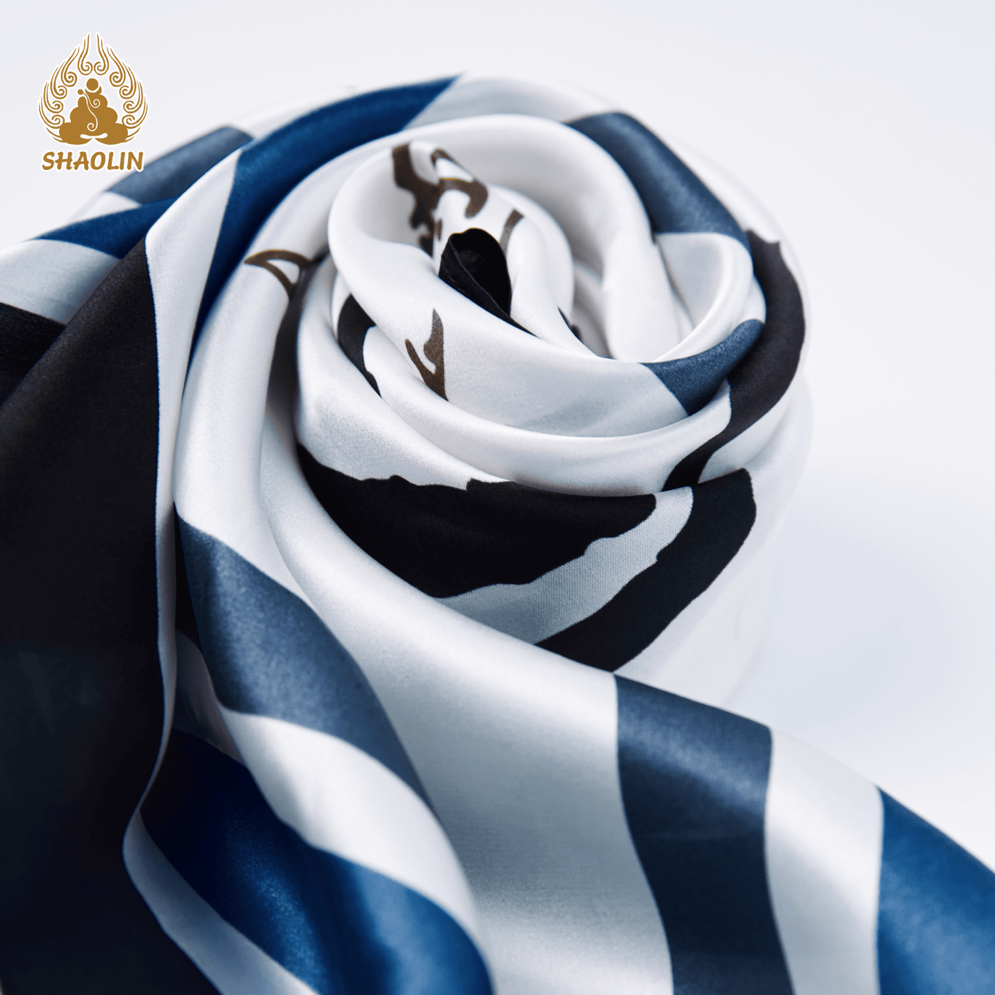 Shaolin-Inspired Silk Scarf – Lotus Universe
