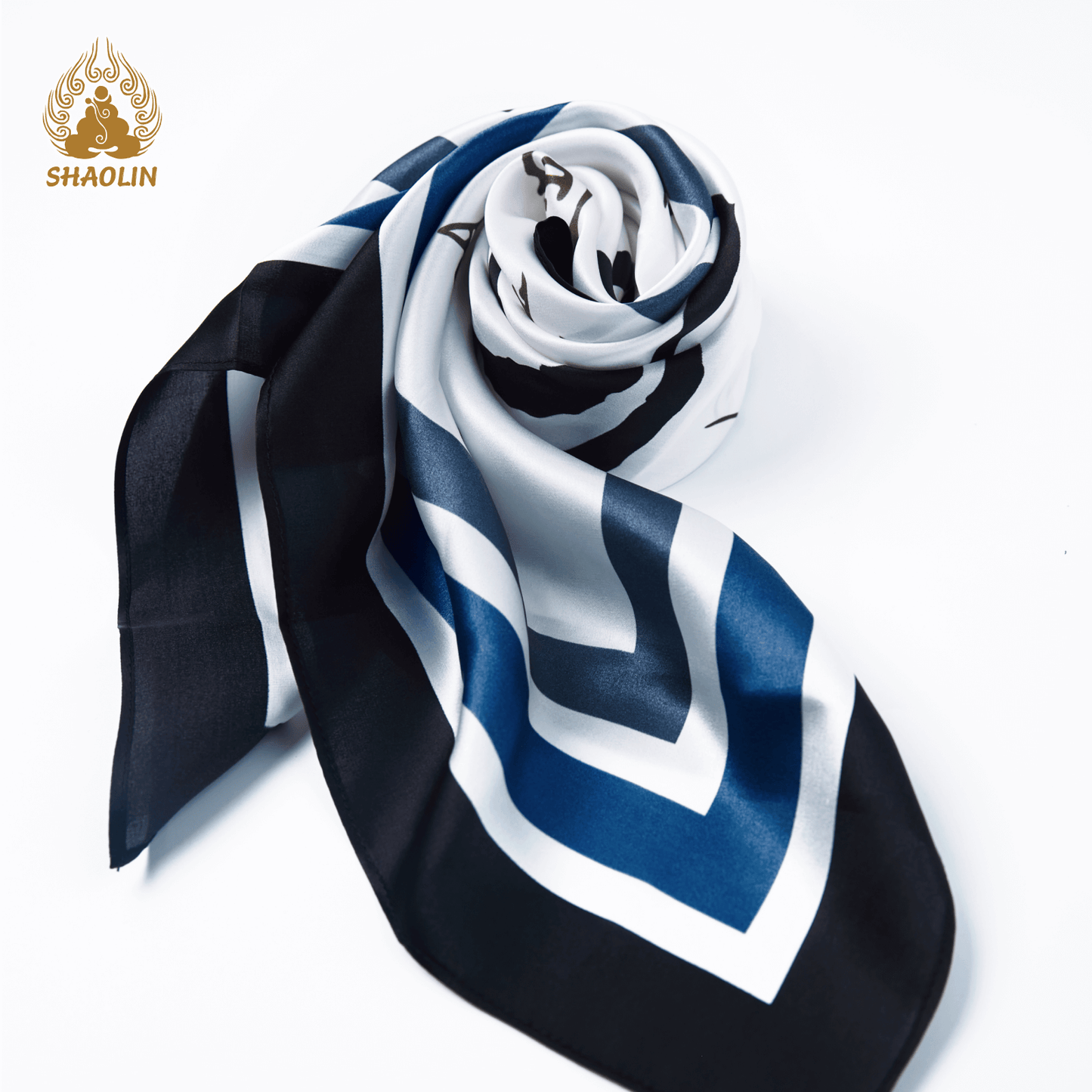 Shaolin-Inspired Silk Scarf – Lotus Universe
