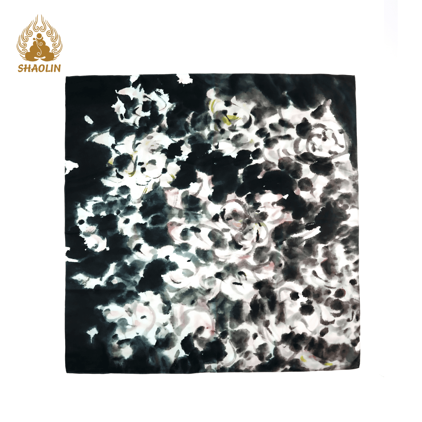 Shaolin-Inspired Silk Scarf – Dancing Blossoms