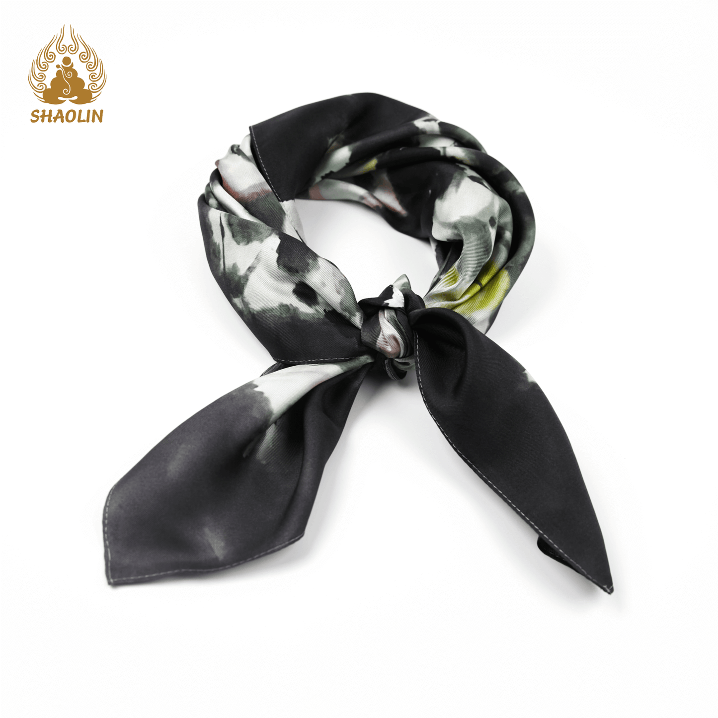 Shaolin-Inspired Silk Scarf – Dancing Blossoms